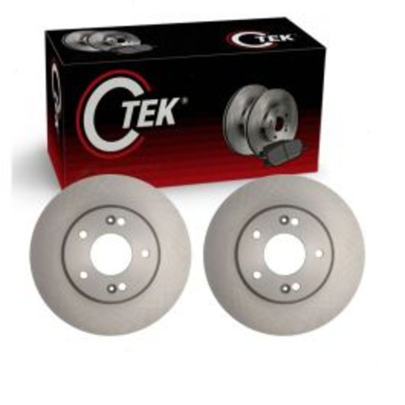 2 pc Centric CTEK Front Disc Brake Rotors for 2014-2017 Kia Forte Koup