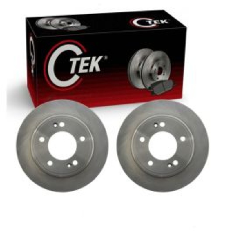 2 pc Centric CTEK Rear Disc Brake Rotors for 2020-2023 Kia Seltos