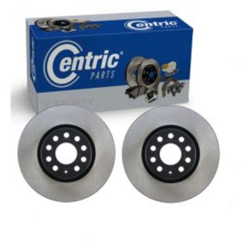 2 pc Centric Premium Front Disc Brake Rotors for 2006-2022 Audi A3