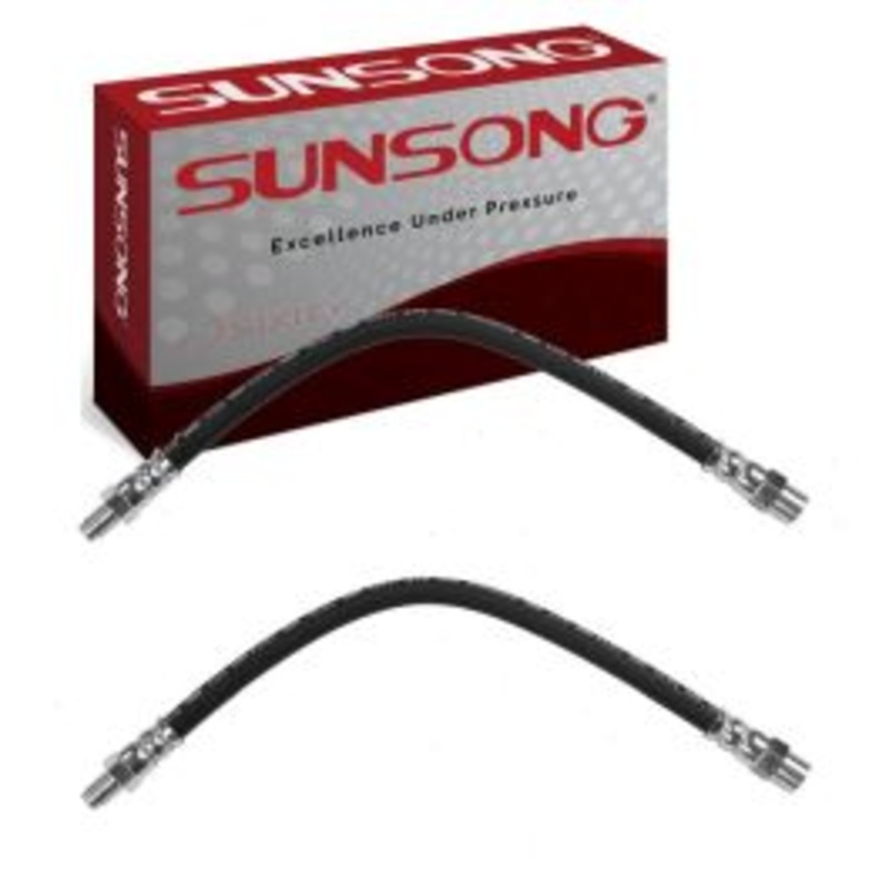 2 pc Sunsong Rear Outer Brake Hydraulic Hoses for 1992 Mercedes-Benz 400E
