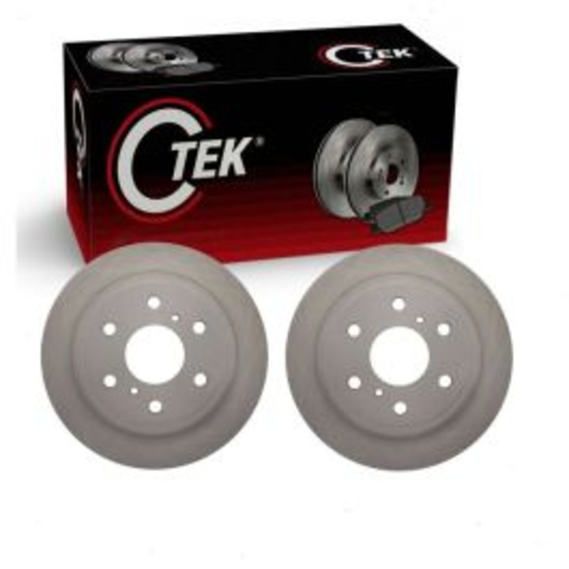 2 pc Centric CTEK Rear Disc Brake Rotors for 2015-2020 GMC Yukon XL