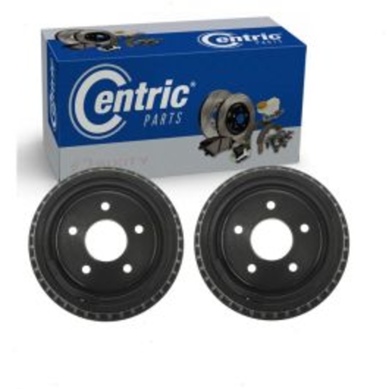2 pc Centric Premium Rear Brake Drums for 1992-1993 GMC Typhoon