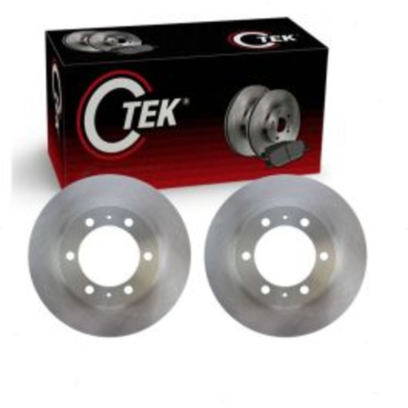 2 pc Centric CTEK Front Disc Brake Rotors for 2007-2014 Toyota FJ Cruiser
