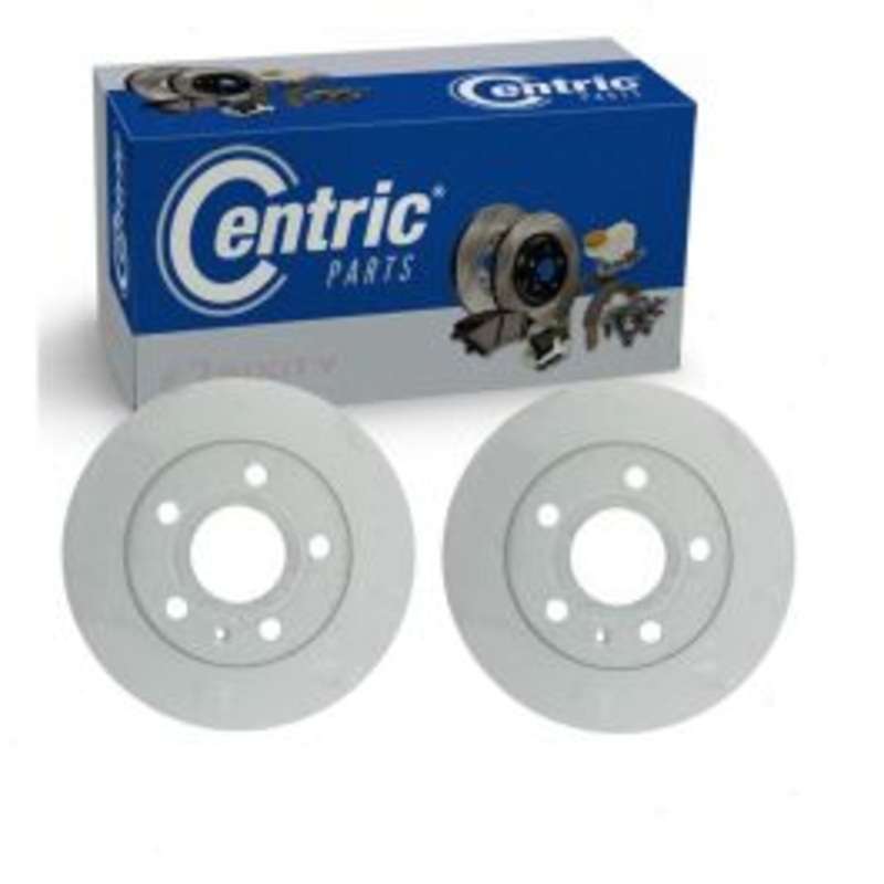 2 pc Centric Premium Rear Disc Brake Rotors for 2010-2022 Audi A3