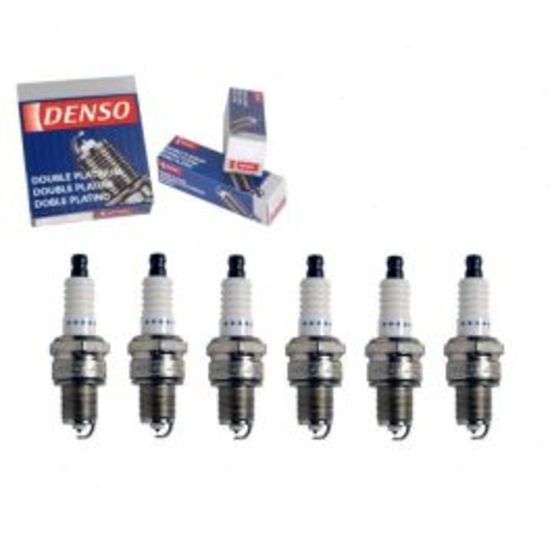 6 pc DENSO Double Platinum Spark Plugs for 1971 Jeep J-100 3.8L L6