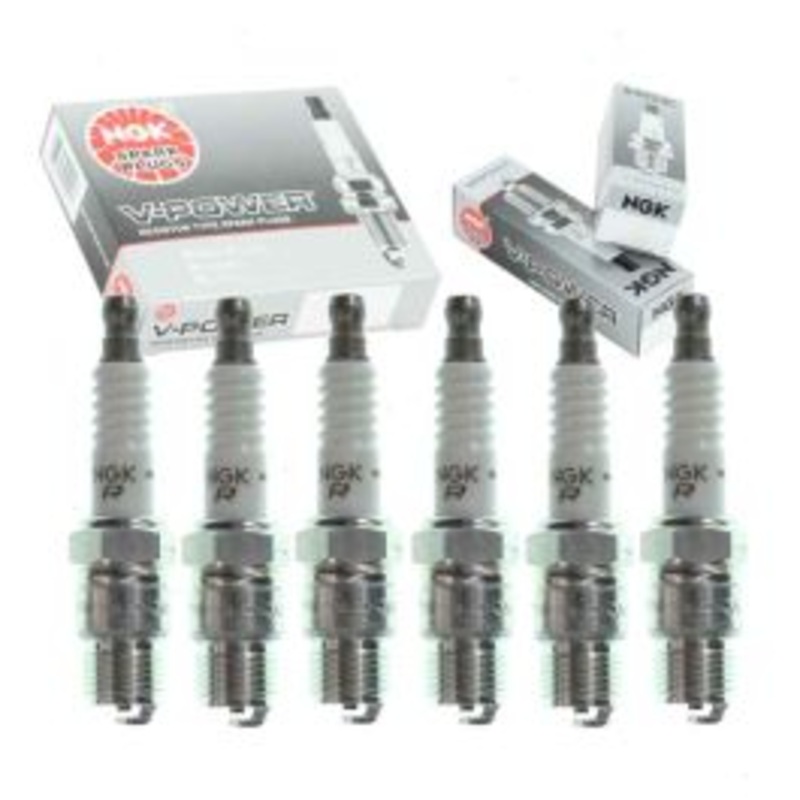 6 pc NGK V-Power Spark Plugs for 1970-1974 GMC C35 C3500 Pickup 4.1L 4.8L L6
