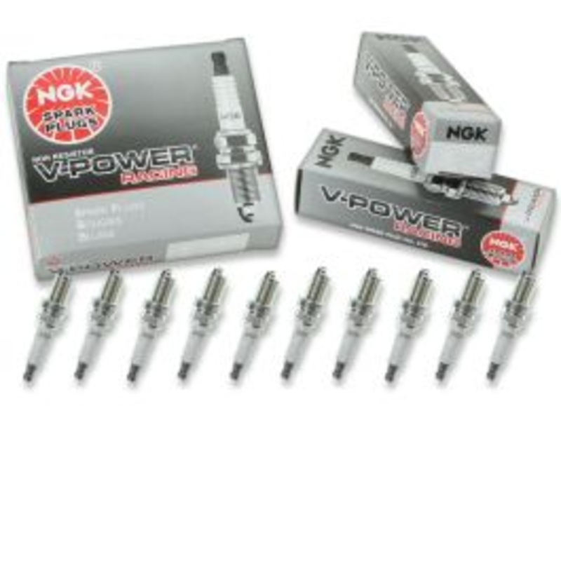 10 pc NGK V-Power Racing 7405 R5672A-9 Spark Plugs