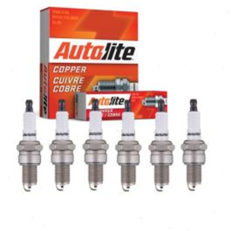 6 pc Autolite Copper Core Spark Plug for 1971 International Scout II 3.8L L6