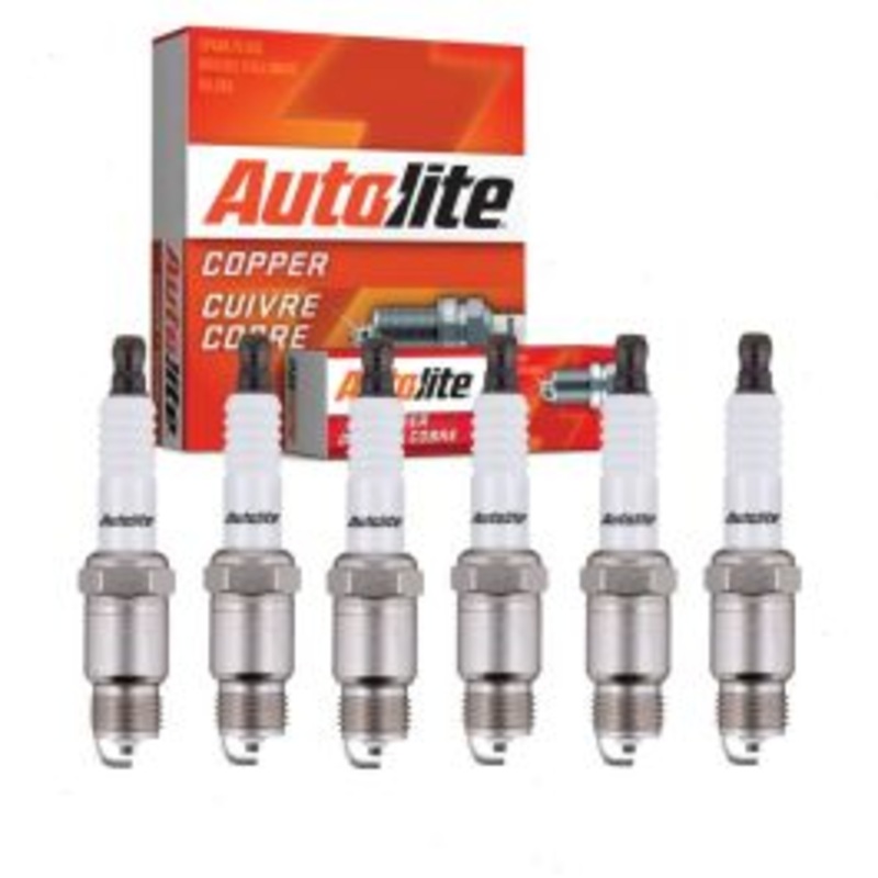 6 pc Autolite Copper Core Spark Plugs for 1975-1976 Plymouth Duster 3.7L L6