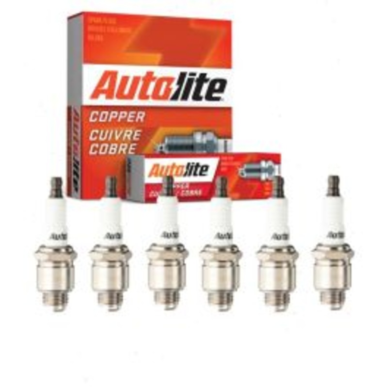 6 pc Autolite Copper Core Spark Plugs for 1966 Jeep J-3600 3.8L L6