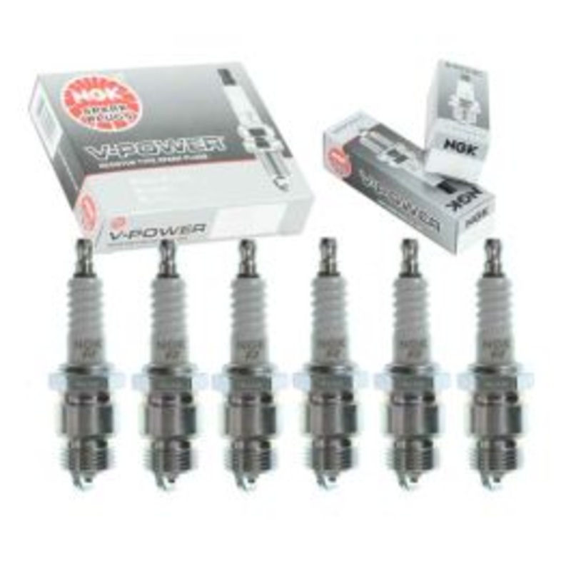 6 pc NGK V-Power Spark Plugs for 1955-1956 Ford Skyliner 3.6L L6