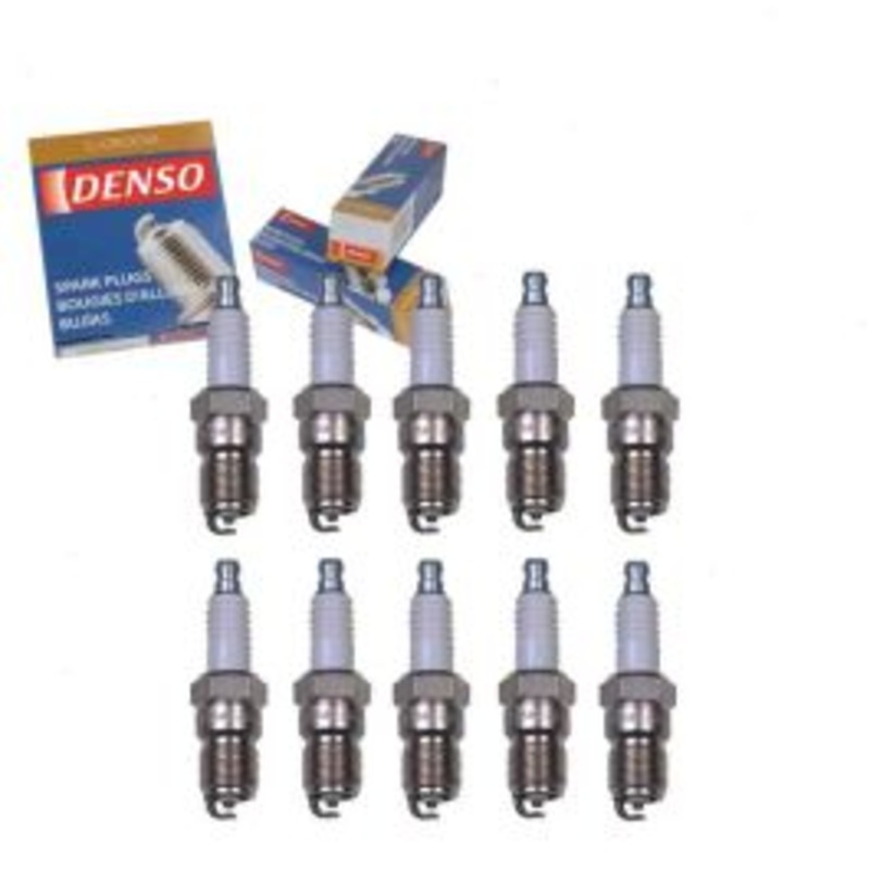 10 pc DENSO Standard U-Groove Spark Plugs for 1997-2002 Ford E-350 Econoline Club Wagon 6.8L V10