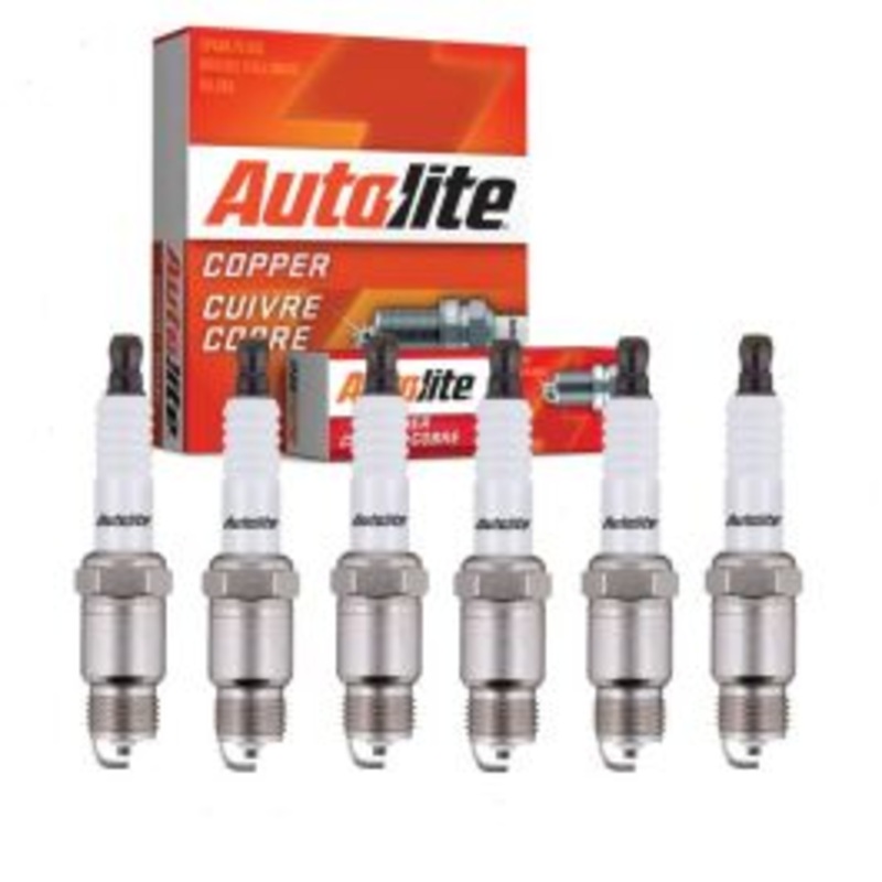 6 pc Autolite Copper Core Spark Plugs for 1970-1972 Chevrolet Biscayne 4.1L L6