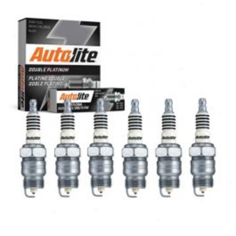 6 pc Autolite Double Platinum Spark Plug for 1965-1986 Ford F-350 3.9L 4.9L