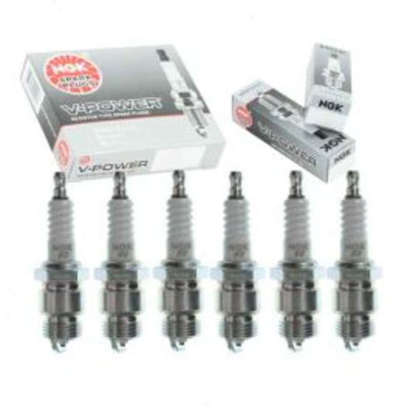 6 pc NGK V-Power Spark Plugs for 1965-1966 Ford P-100 2.8L L6