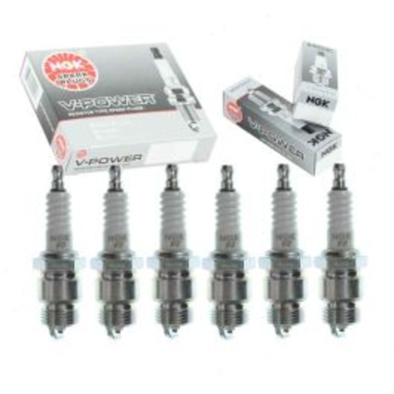6 pc NGK V-Power Spark Plugs for 1955-1956 Ford Customline 3.6L L6
