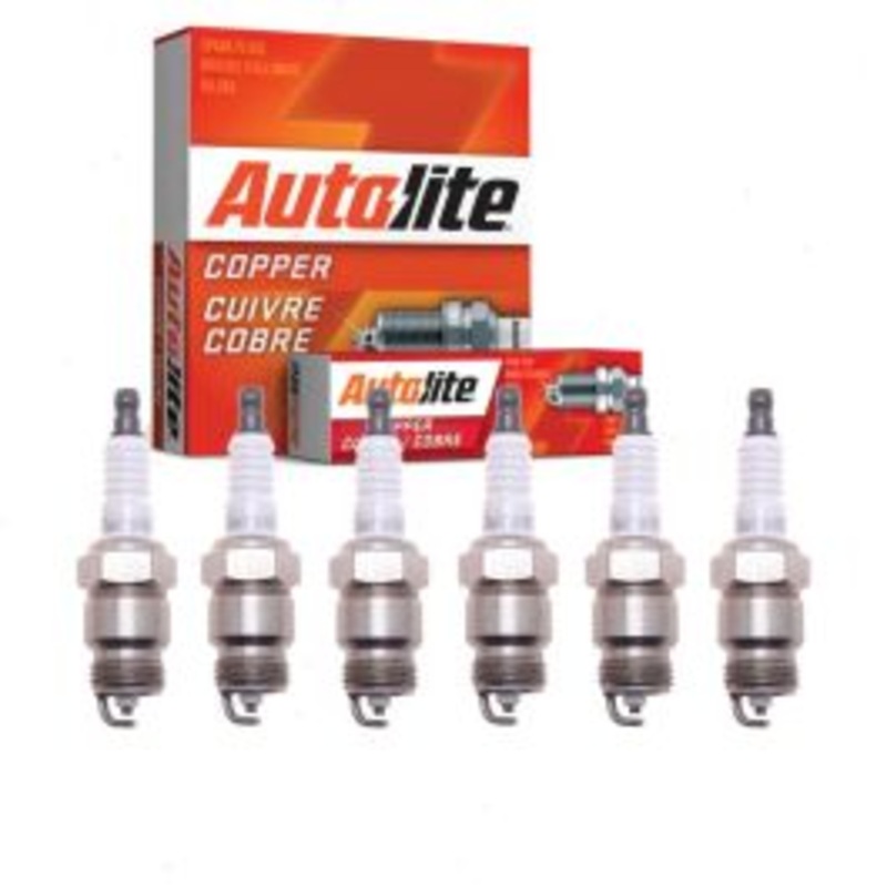 6 pc Autolite Copper Core Spark Plugs for 1965-1976 Ford P-350 3.9L 4.9L L6