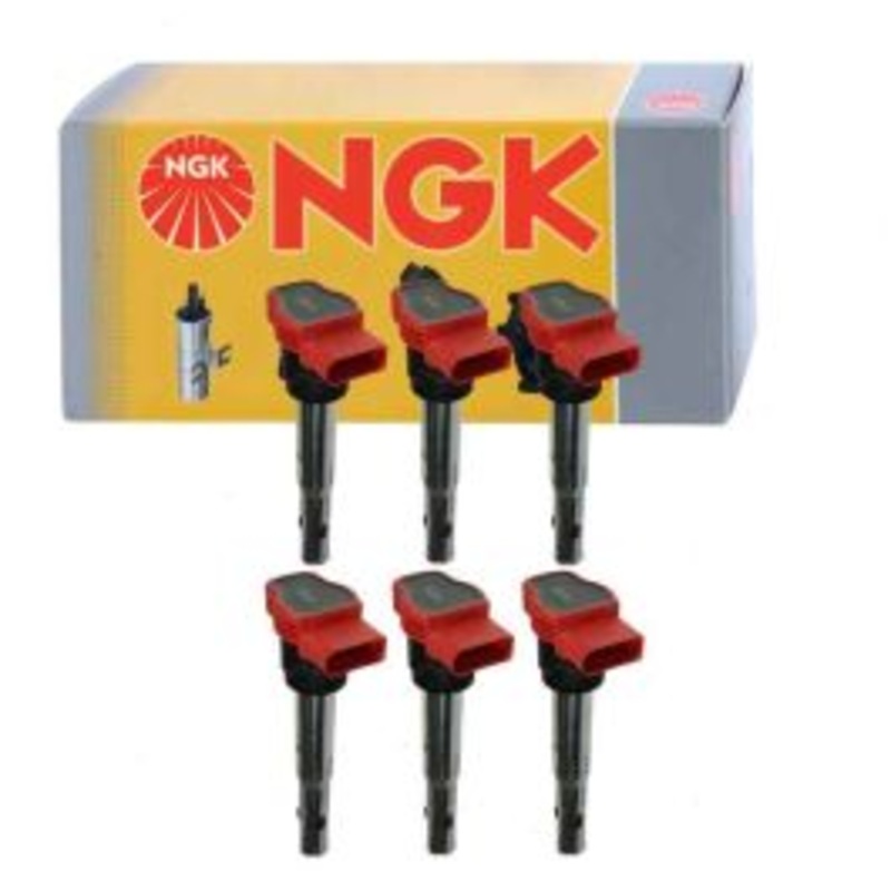 6 pc NGK Ignition Coils for 2011-2015 Volkswagen Touareg 3.0L V6