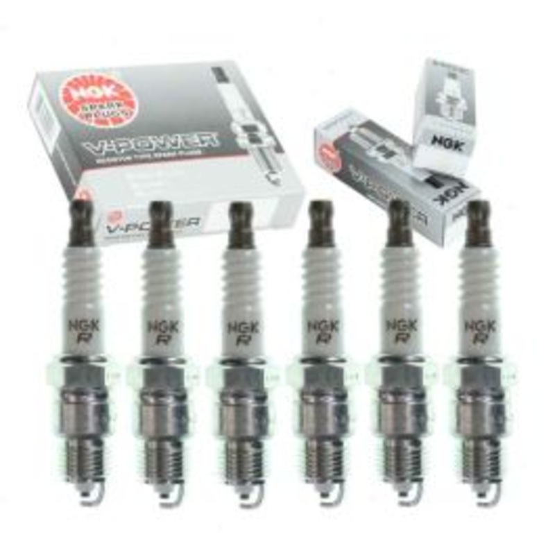 6 pc NGK V-Power Spark Plugs for 1975-1976 Plymouth Valiant 3.7L L6