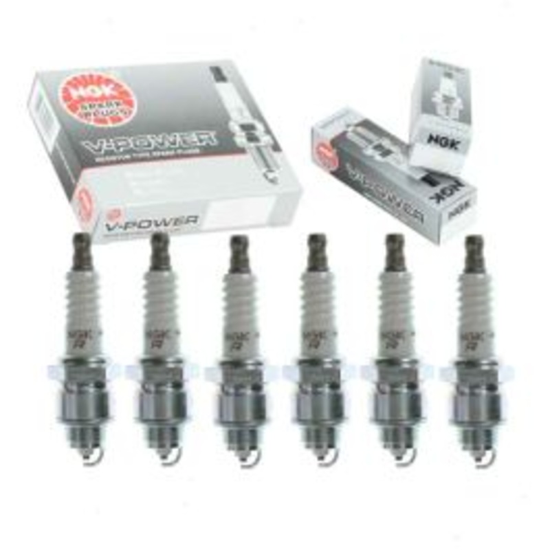 6 pc NGK V-Power Spark Plugs for 1966-1967 Jeep Commando 3.7L V6