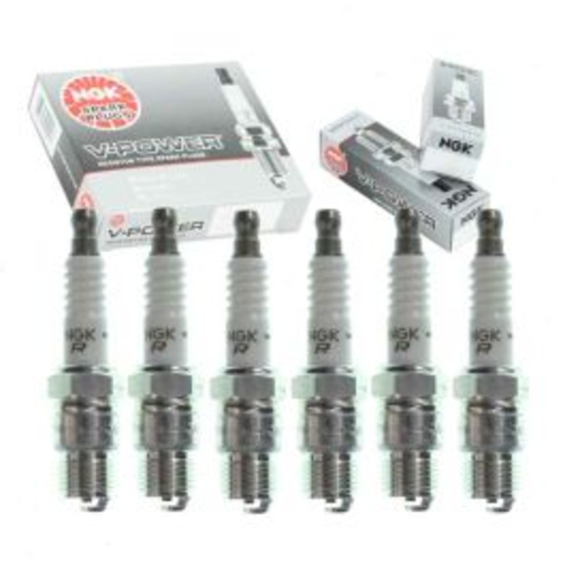 6 pc NGK V-Power Spark Plugs for 1970-1974 GMC K25 K2500 Pickup 4.1L 4.8L L6