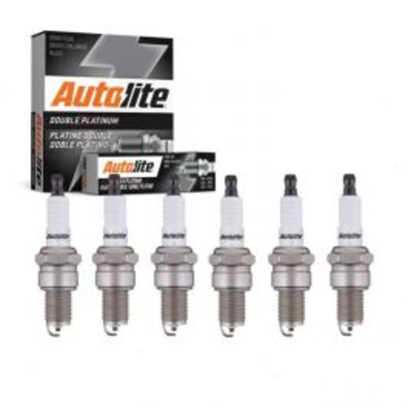 6 pc Autolite Double Platinum Spark Plug for 1971-1975 Jeep CJ6 3.8L 4.2L L6