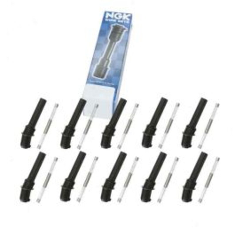 10 pc NGK Ignition Coil Boots for 1997-2002 Ford E-350 Econoline Club Wagon 6.8L V10