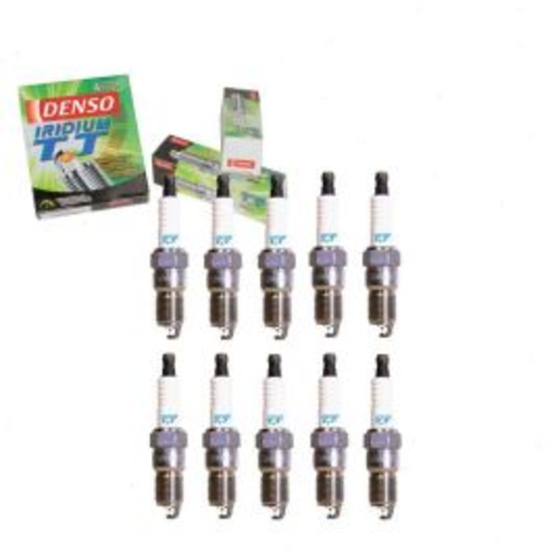 10 pc DENSO Iridium TT Spark Plugs for 1999-2009 Ford E-350 Super Duty 6.8L V10