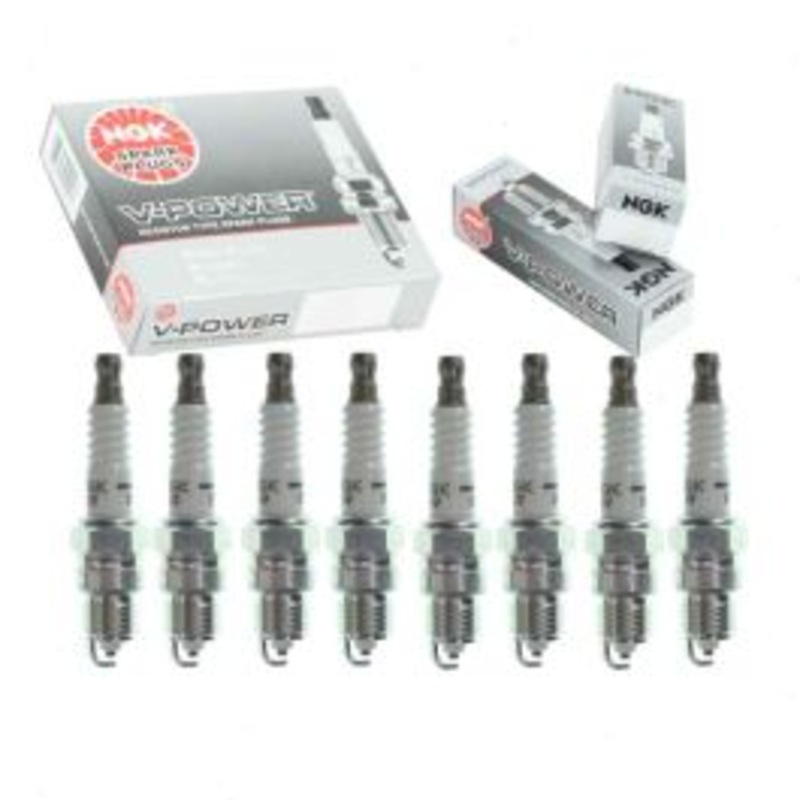 8 pc NGK V-Power Spark Plugs for 1992 Cadillac Commercial Chassis 5.7L V8