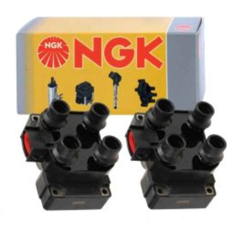 2 pc NGK Ignition Coils for 1991-1998 Ford Mustang 2.3L 4.6L L4 V8