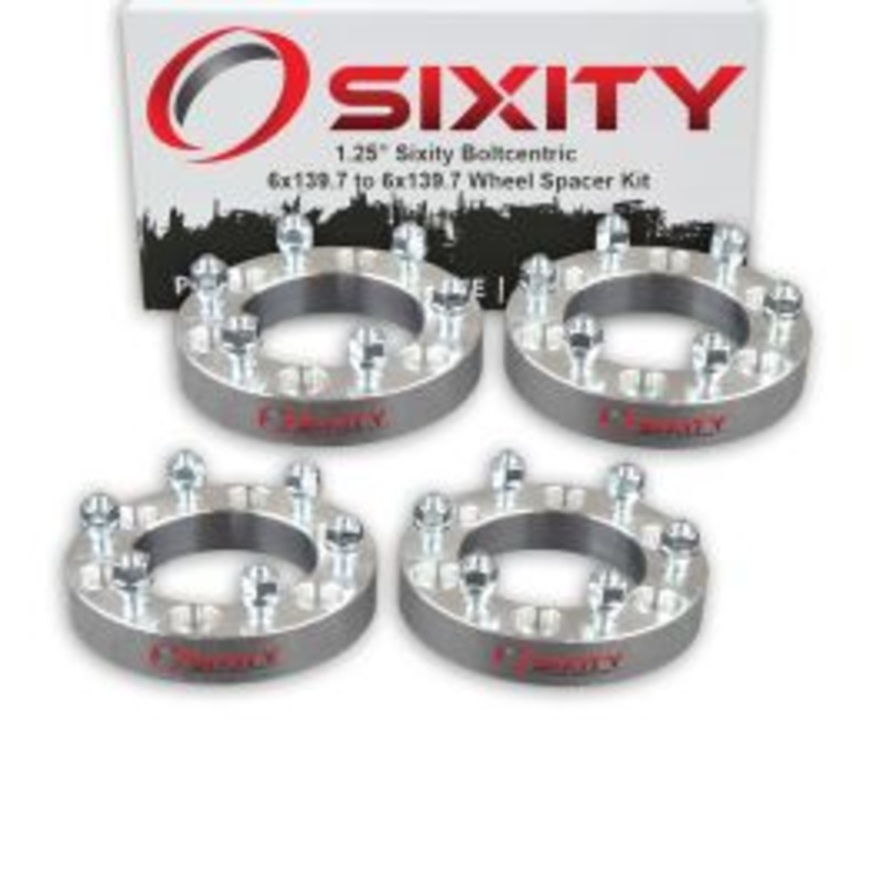 Sixity 4 pc 1.25" Inch Thick 6x139.7 Wheel Spacers M12x1.5mm 1.25in Studs Lugs