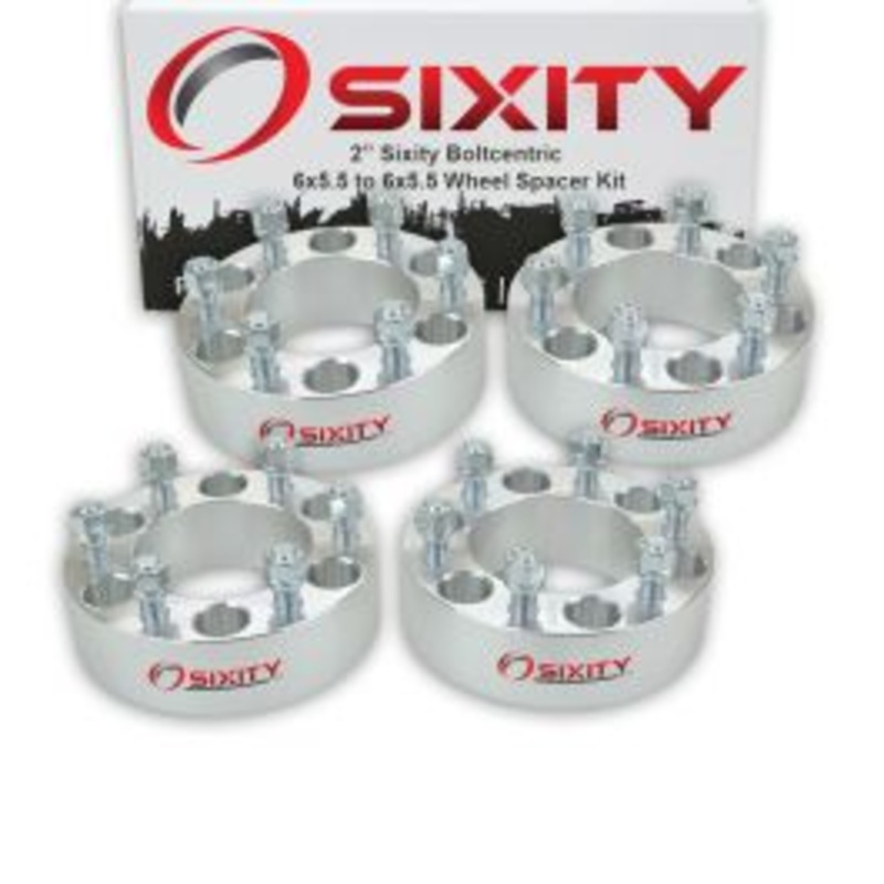 Sixity 4 pc 2" Inch Thick 6x5.5 Wheel Spacers M14x1.5mm 1.25in Studs Lugs