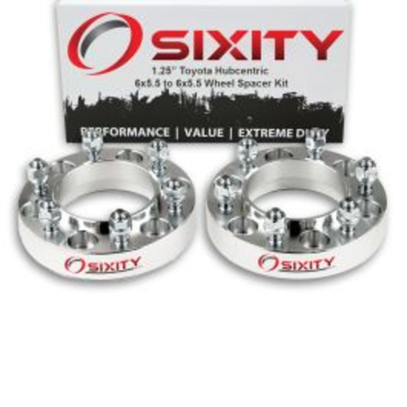 Sixity 2 pc 1.25" Thick Hubcentric Wheel Spacers - Toyota 4Runner T100 Truck Land - 6x5.5