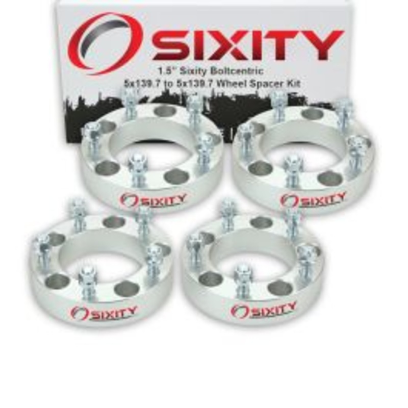 Sixity 4 pc 1.5" Inch Thick 5x139.7 Wheel Spacers 1/2-20tpi 1.25in Studs Lugs