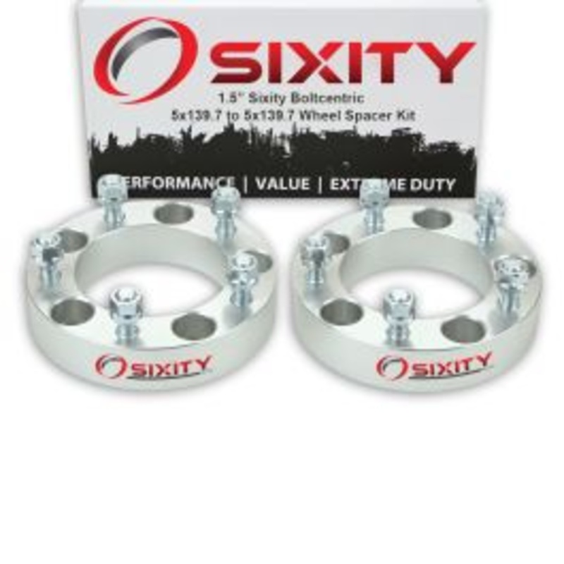 Sixity 2 pc 1.5" Inch Thick 5x139.7 Wheel Spacers 1/2-20tpi 1.25in Studs Lugs