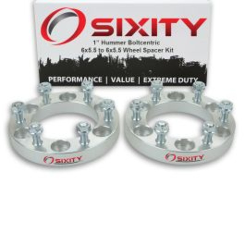Sixity 2 pc 1" Thick Wheel Spacers - Hummer H3 Truck SUV - 6x5.5