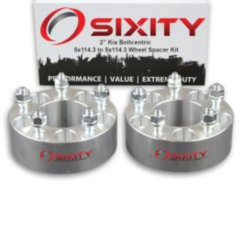 Sixity 2 pc 2" Thick Wheel Spacers - Kia Optima Sportage Sedona - 5x114.3mm