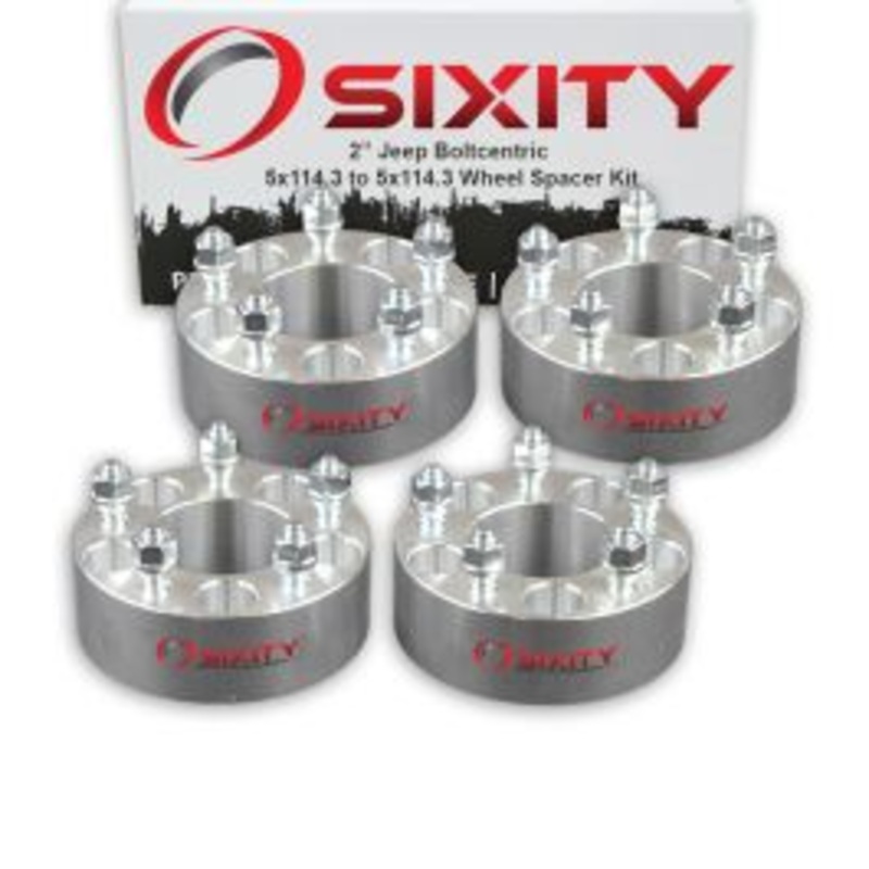 Sixity 4 pc 2" Thick Wheel Spacers - Jeep Compass Liberty SUV - 5x114.3mm