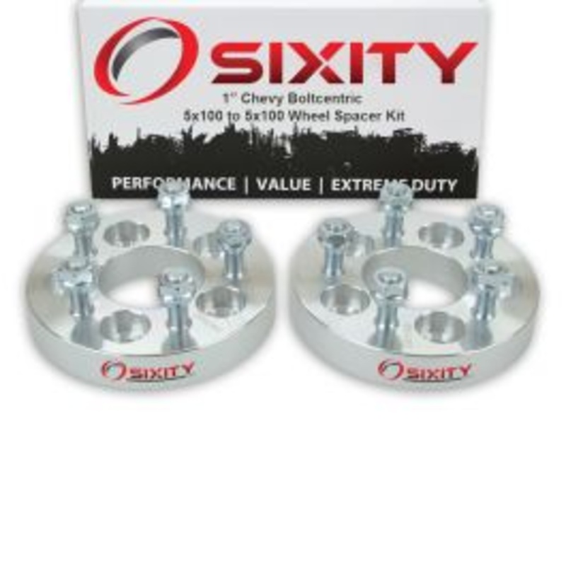 Sixity 2 pc 1" Thick Wheel Spacers - Chevy Beretta Cavalier Celebrity Citation - 5x100mm