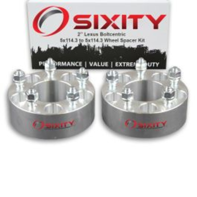 Sixity 2 pc 2" Thick Wheel Spacers - Lexus ES GS IS LS RX SC - 5x114.3mm