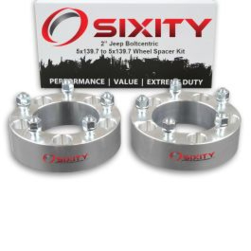 Sixity 2 pc 2" Thick Wheel Spacers - Jeep CJ3 CJ5 CJ5A CJ6 CJ6A - 5x139.7mm