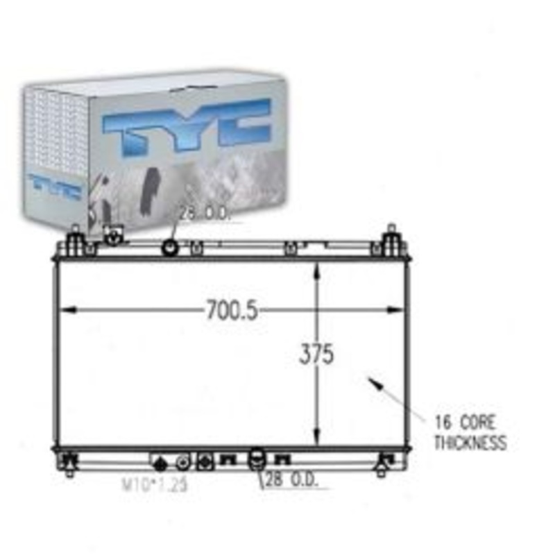 TYC Radiator for 2015-2016 Honda Fit 1.5L L4