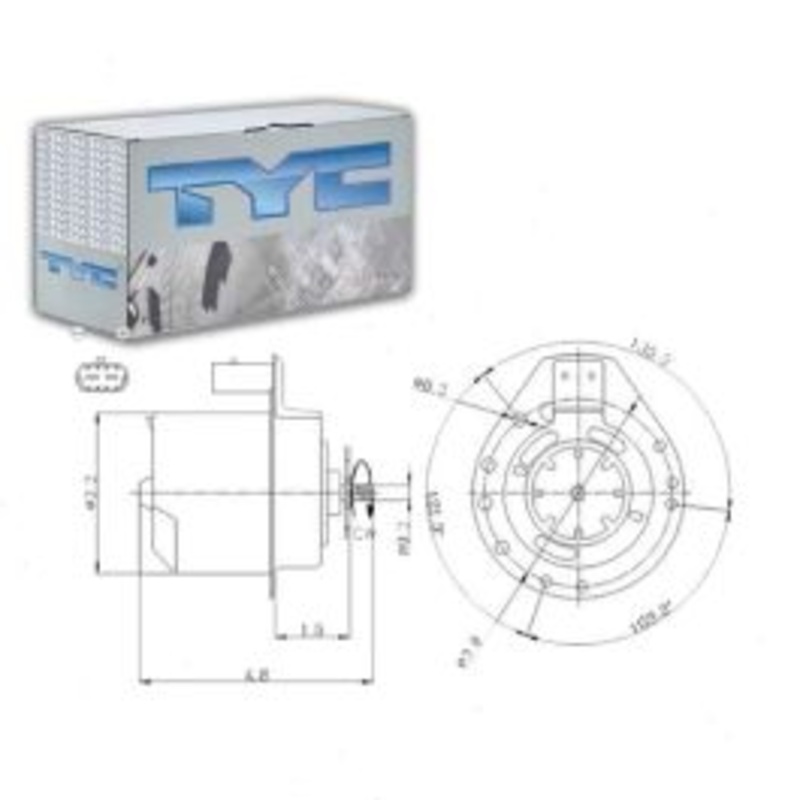 TYC Left Engine Cooling Fan Motor for 1994-1999 Cadillac DeVille 4.6L V8