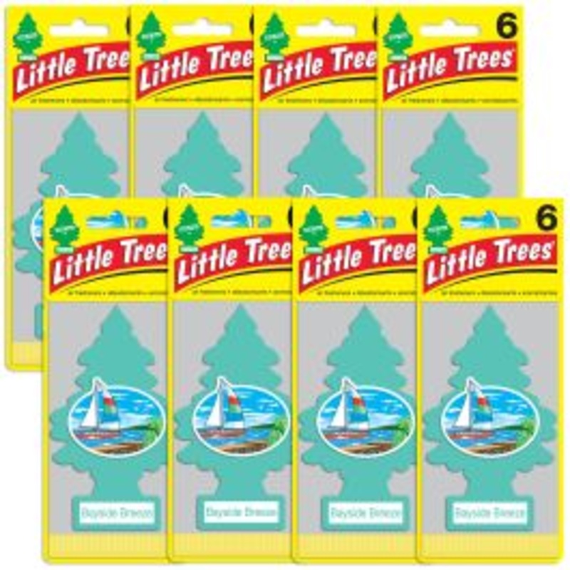 Little Trees Bayside Breeze Air Freshener for Car and Home - 48 pack