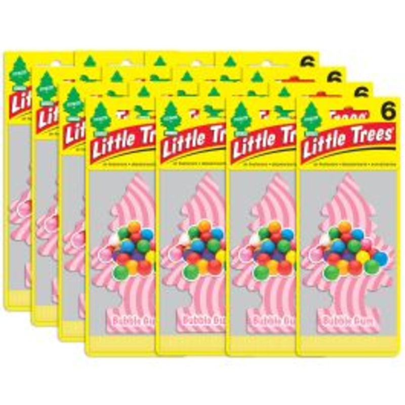 Little Trees Bubble Gum Air Freshener for Car and Home - 96 pack
