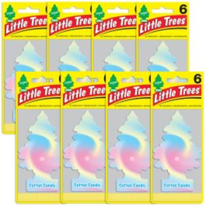 Little Trees Cotton Candy Air Freshener for Car and Home - 48 pack
