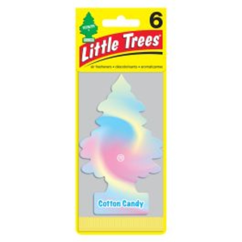 Little Trees Cotton Candy Air Freshener for Car and Home - 6 pack