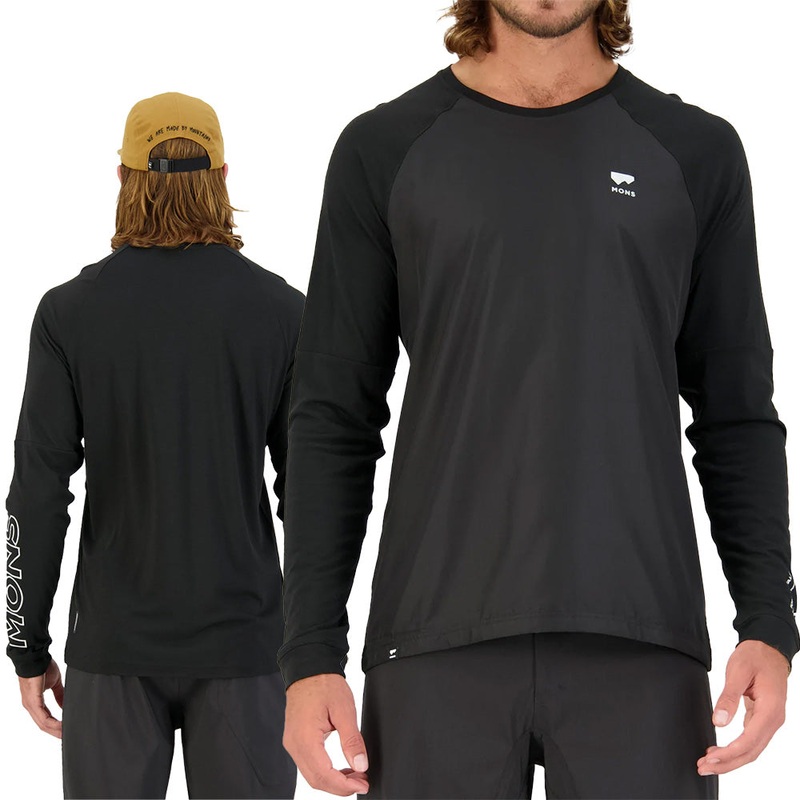 Mons Royale Tarn Wind Long Sleeve Mens Jersey - XL - Black