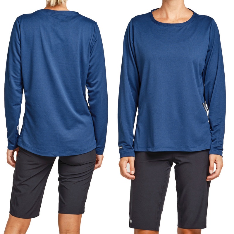 Norman MTB Women's Bamboo Long Sleeve Gravity Jersey - Women's L - Blue