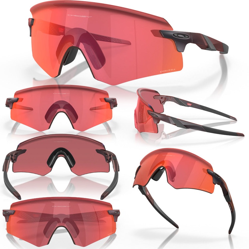 Oakley Encoder Sunglasses - One Size Fits Most - Matte Red Colourshift - PRIZM Trail Torch Lens